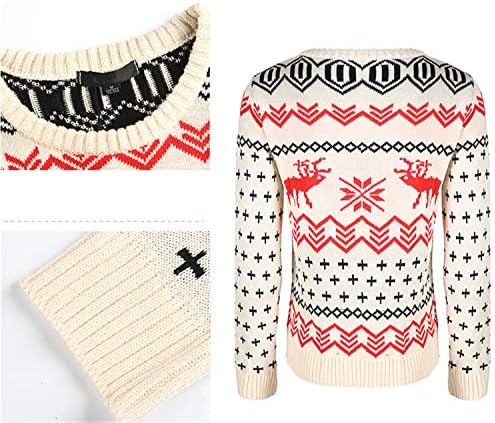 Adongnywell Women's Christmas džemperi za odmor uzorci jela pulover Santa dukserica dugih rukava