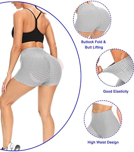 Zitaimei za dizanje stražnjice joge kratke hlače za žene teksturirane vježbe visokog struka trčanja kratkih hlača seksi anti celulit