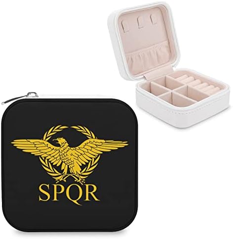 Senat Rimskog carstva Spqr zastave kutija za nakit pu kože putovanja prijenosni nakit kućišta privjesak Organizator Kutije za skladištenje