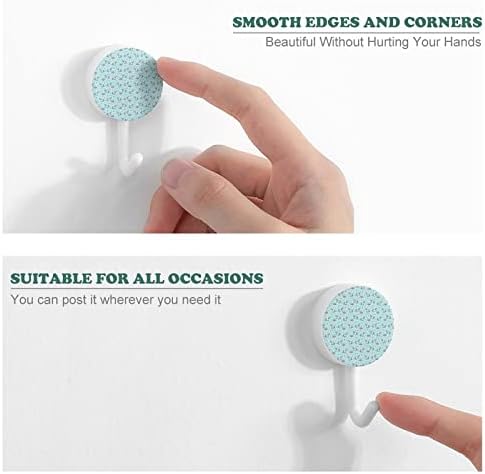 Jednorozi s duginim ljepljivim kukama Set od 10 okruglog plastičnih kuka bez noktiju zidne kuke za kuhinjsku kupaonicu kućni ured