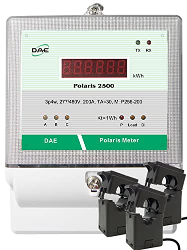 Dae P256-200 Kit, 200A, 277/480V, UL, RS485, KWH Smart Submeter, 3P4W, 3 Split CTS