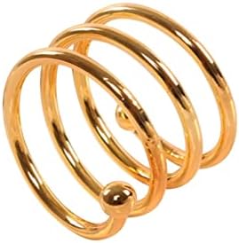 Bestonzon 10pcs Sapkin Golden Dana zahvalnosti držač prstena za ručno izrađenu spiralnu kopču stol za ručavanje od legiranja metalna