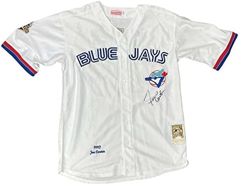 Joe Carter potpisao je autogramirani Mitchell & Ness Blue Jays Jersey JSA - Autografirani MLB dresovi
