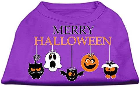 Mirage proizvodi za kućne ljubimce Merry Halloween Screen Print pseća košulja, ljubičasta, 2x velika/veličina 20