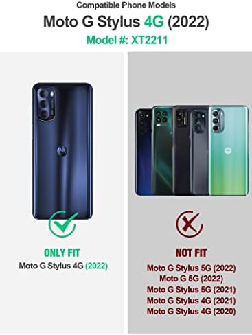 Slučaj Poetske revolucije za Motorola Moto G Stylus 2022 4G Model XT2211, [6FT testiran MIL-razredni kap], zaštitni poklopac otpornog