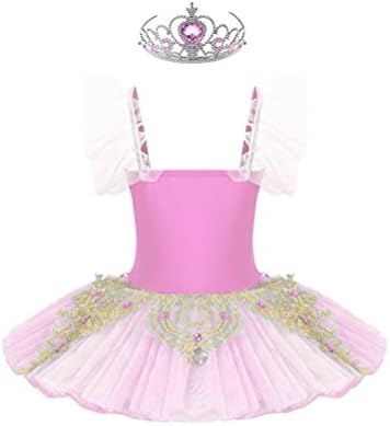 Aislor Kids Girls Ballet Balet Dance Leotard Tutu haljina Swan Lake Dance Camisole Princess haljina plesna odjeća s glavom