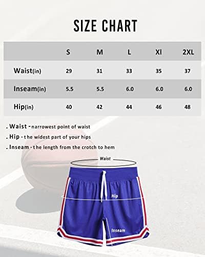 Maamgic muške košarkaške kratke hlače 5 inseam teretane mrežice za muškarce grafičke košarkaške kratke hlače atletski trčanje kratkih