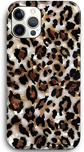 J.West kućište kompatibilno s iPhoneom 13 Pro Max 6,7 inča, iskričavo životinjsko leopardov uzorak za ispis Vintage Cheetah Glitter