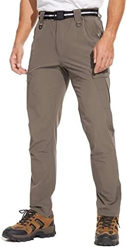 Muške vanjske planinarske hlače, brze suhe, vodootporne, lagane opreme za fit teret i ribolovne hlače s 6 džepova i pojasa
