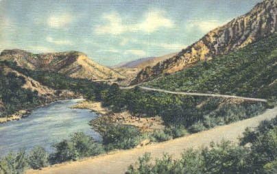 RIO Grande Canyon, razglednica New Mexico