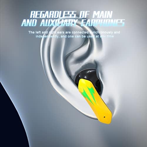 Bluetooth slušalice s bežičnim ušima s bežičnim futrolom za punjenje, Bluetooth 5.2, LED Šareno disanje svjetlosnih pupoljaka, vodootporne