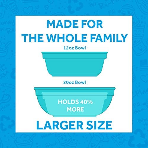 Set od 4 zdjele od 20 unci izrađen u SAD-u od recikliranih vrčeva za mlijeko koji su gotovo neuništivi, bez BPA, siguran u perilici