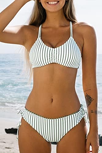 2-dijelni ženski bikini s pletenim naramenicama straga i reverzibilnim dnom