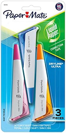Papir Mate tekući papir Dryline Ultra korekcijska traka, razne boje, 3 brojanja
