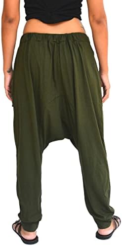 Sakoonee casual harem hlače muškarci Žene joge dnevne hlače 2 džepa s pamukom s patentnim zatvaračem