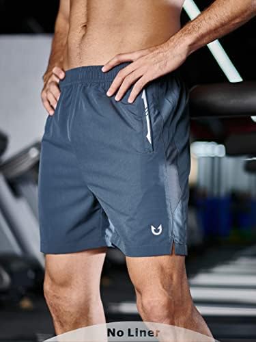Muške sportske kratke hlače za trčanje 5-inčne BRZOSUŠEĆE teniske kratke hlače u teretani za aktivne treninge s džepovima na patentnim
