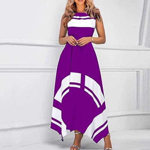 Maxi haljina za žene ljetni modni odmor tiskani rug bez rukava/kratka rukava dugačka haljina