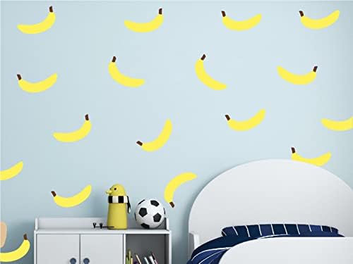 64pcs žute banane zidne naljepnice za dječju sobu uklonjiva vinil zidna umjetnost za bebe dekor za dekor rs375