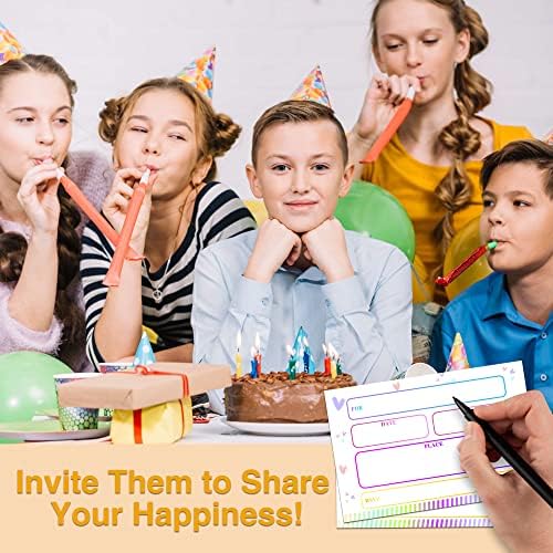 Pozivnice za rođendan za djevojčice, 20 pozivnica s omotnicama, 4 pozivnice za rođendan za djevojčice veličine 96 - 903