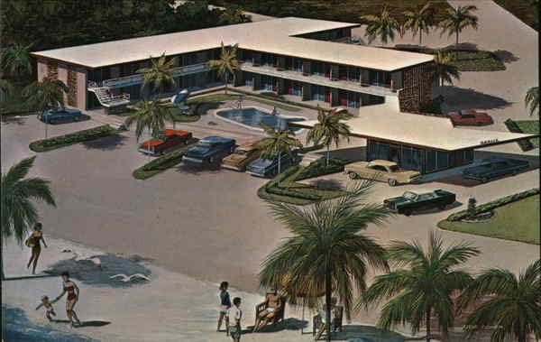 Hi Motel i apartmani Clearwater Beach, Florida FL Originalni vintage razglednica