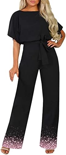 KCJGIKPOK Junior Body odijelo casual print kombinezon za žensku modnu čipku u obliku kratkih rukava s dugim rukavima