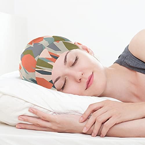 Lubanja kapica za spavanje radna kape šešir granice za žene cvjetne lišće cvjetovi narančasto siva sažetak kapice za spavanje radna