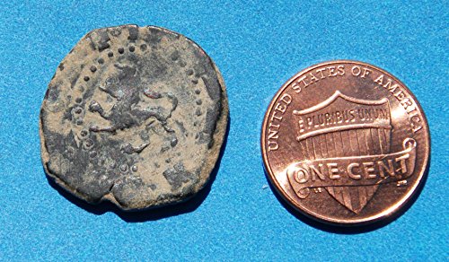 Španjolski dvorac i lav Kolonijalni karipski gusarski coin bakar vrlo dobri detalji