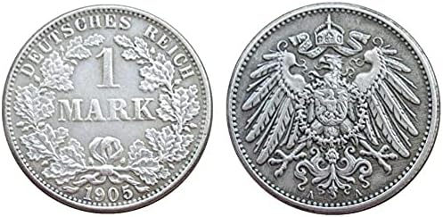 Njemačka 1 Mark 1905 ADEFG 外 Strani kopija srebrnog novčića
