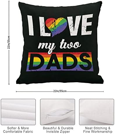 L Ljubav mojih tata jastuk za gay bacanje jastuk za jastuk za jastuk duga Rainbow ponos gay lezbijka isti seks lgbtq jastuk poklopac