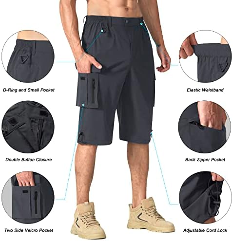 Nominirane muške planinare Capris kratke hlače 3/4 duge teretne kratke hlače casual radne kratke hlače s više džepova za kampiranje