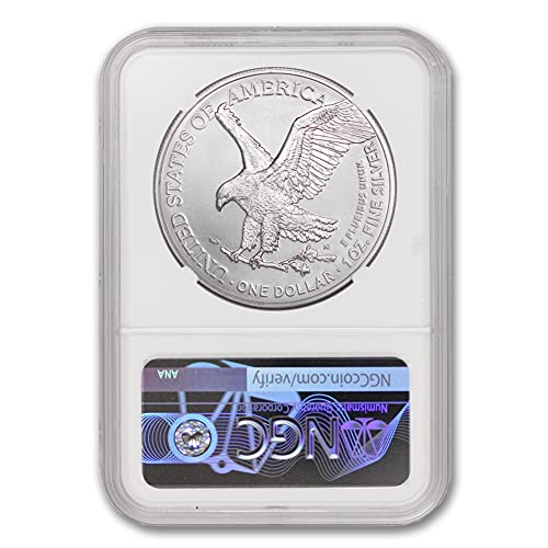 2021. 1 Oz Američki srebrni orao novčić Gem Nencelidat od Coinfolio $ 1 Gemunc NGC