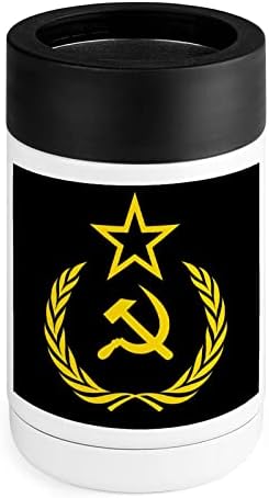 SSSR komunizam ikona Cooler Cup Cup od nehrđajućeg čelika izolirana Can Coolers držač nosača s poklopcima za žene darovi muškarci