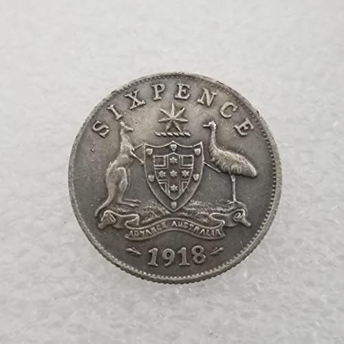 Antikni zanat Australija 1918 mesingano srebrno pozlaćeni stari srebrni dolar srebrni okrugli vanjsku trgovinu