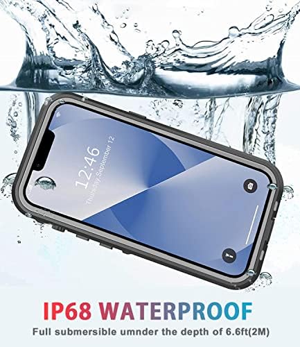 DewFoam za iPhone 13 futrola vodootporna zaštitna prašina otporna na prašinu, zaštitni zaštitnik objektiva i ugrađeni zaštitnik zaslona,