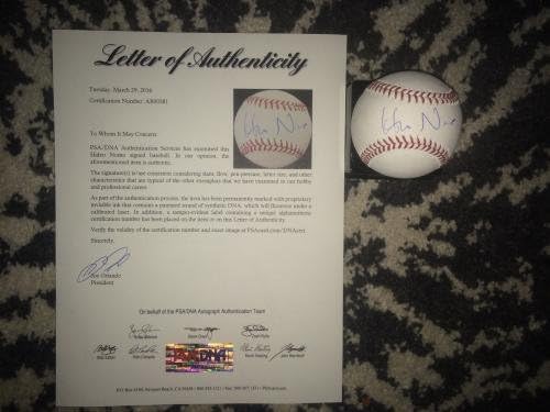 Hideo nomo potpisan/auto službeni baseball major liga la dodgers PSA/DNK 3 - Autografirani bejzbol