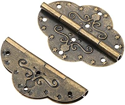 Jagoda 2pcs 69x53mm Antikni brončani ormarići za nakit drvene kutije Ladica Ladica Ukrasni vintage vintage željezne šarke opreme