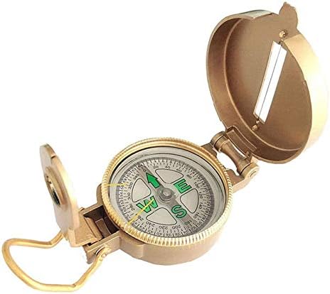 Zjhyxyh Zlatna spiralni kompas prijenosni kompas, vanjski navigacijski kompas alati za orijentaciju i preživljavanje planinarenje ili