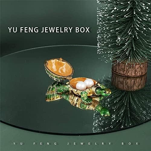 Yu feng zelena kornjača za sitnice sa šarkama i kolekcionarskim figuricama kristala tigra