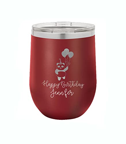Personalizirani jedinstveni sretni rođendanski medvjed, laserski ugravirani naziv baloni za kavu šalica poklon ideja, izolirana vruća