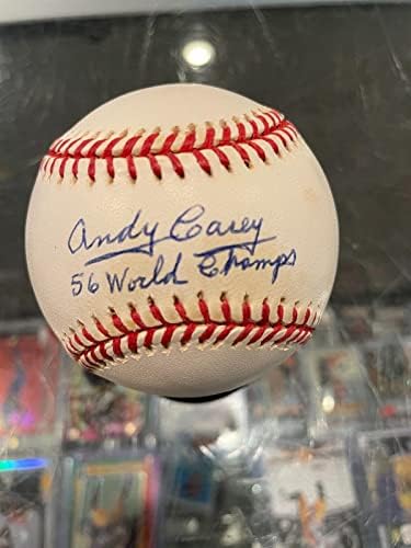 Andy Carey New York Yankees 56 Champs potpisali su službeni bejzbol JSA metvica - Autografirani bejzbol