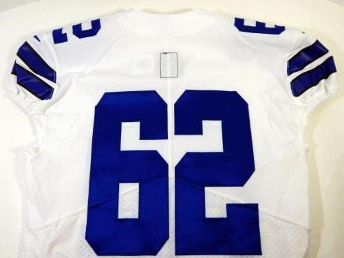 2018. Dallas Cowboys 62 Igra izdana White Jersey 44 DP15521 - Nepotpisana NFL igra korištena dresova