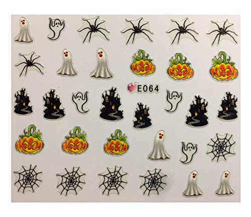 Zatvori Specijalni Halloween Ghost Ghost Haunted House Spider Web Pumpkins Nail Art 3D naljepnice naljepnice - 2 PCS