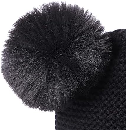 Qvkarw tri rukavice set jednobojne tople pređe vunena zimska šal djeca komadići šeširi ušne kape zima