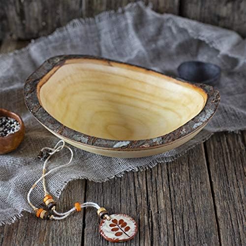 Šumski dekor ukrasno zdjele za posluživanje drva - Prirodna drvena zdjela za grickalice, plod, orašasti plodovi - rustikalni središnji