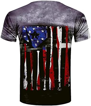 XXBR 4. srpnja Patriotska majica za muškarce USA Nezavisnost Dan majice za majicu američke zastave Print Vojnik kratki rukavac