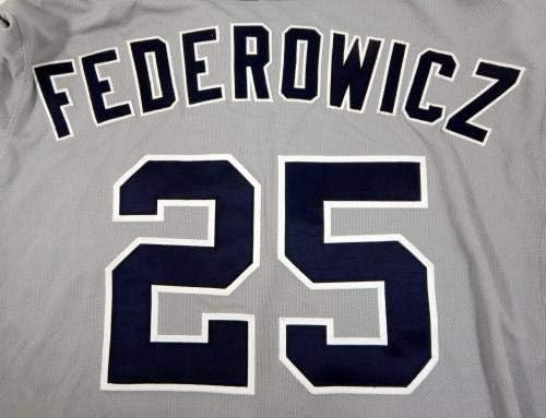 San Diego Padres Tim Federowicz 25 Igra izdana Grey Jersey - igra korištena MLB dresova