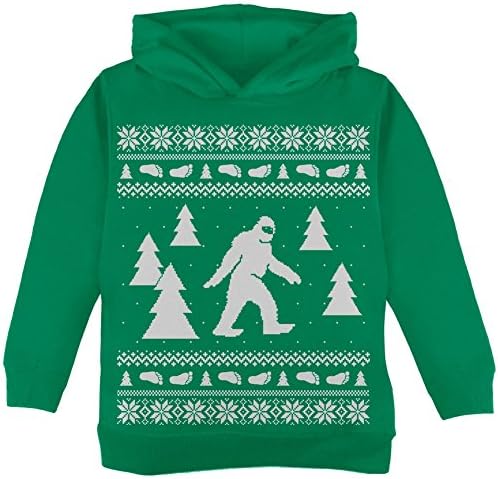 Stari slava Sasquatch Ugly Božićni džemper zeleni mališani hoodie
