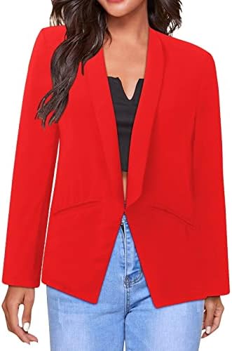 Balakie Blazer jakne za žene radne uredske jakne nadmašuju gumb down jakna ljetna modna blejnica odijelo