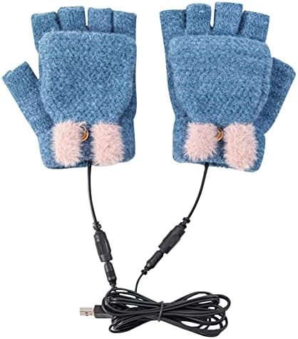 Qvkarw rukavice i toplo zimsko grijanje pola žena rukavice za punjenje prsta usb pletene rukavice za muškarce sportove