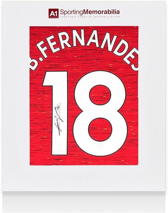 Bruno Fernandes potpisao majicu Manchester United - 2020-21, broj 18 - Poklon kutija - Autografirani nogometni dresovi
